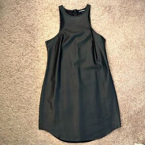 Express faux leather dress